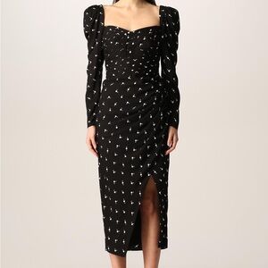 Self-Portrait Dot Midi Dress Size 2